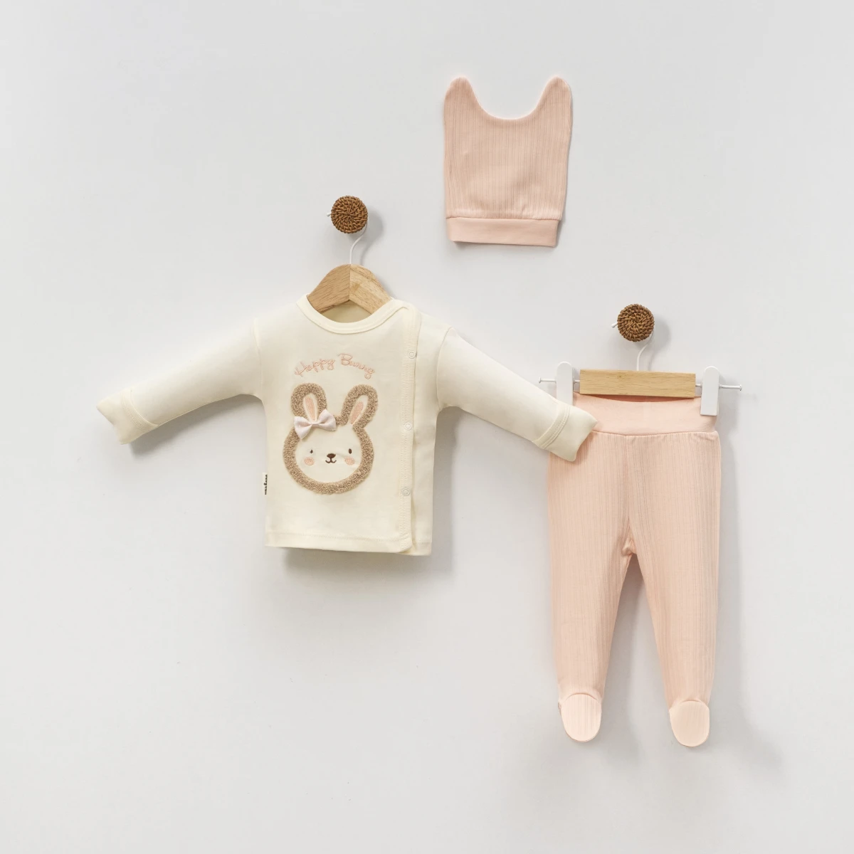 Almini Yeni Sezon Kız  Süzeneli Happy Bunny 3Lü Hastane Çıkışı