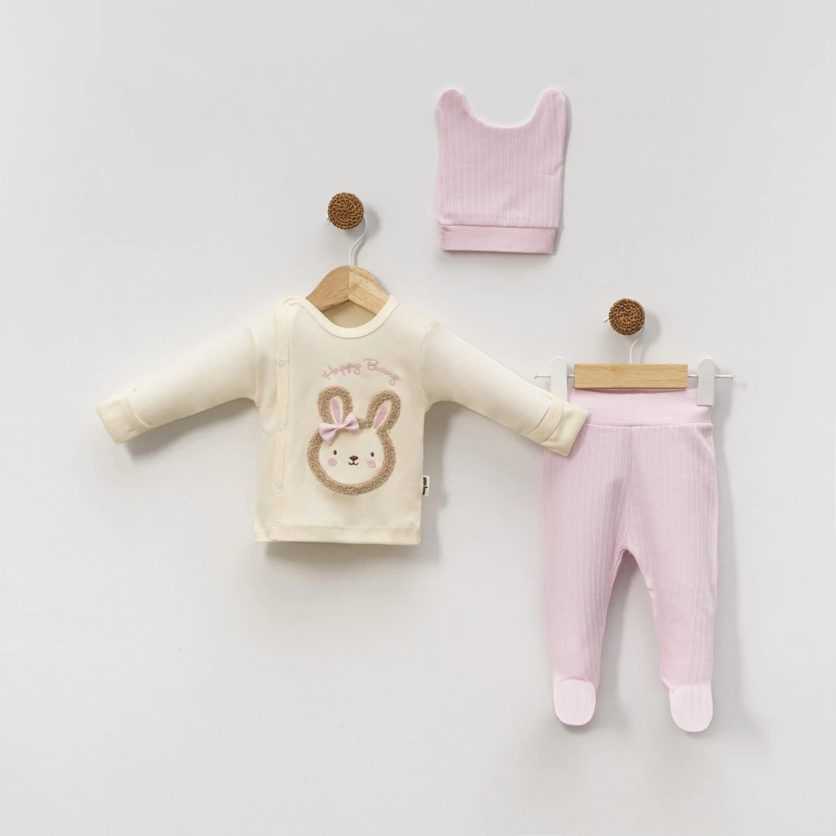 Almini Yeni Sezon Kız  Süzeneli Happy Bunny 3Lü Hastane Çıkışı