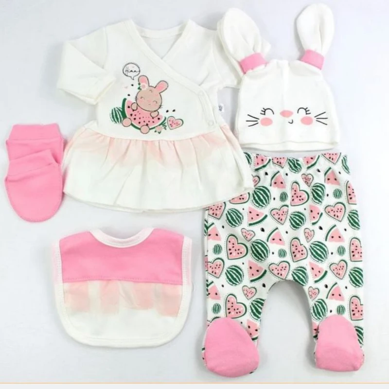 Almini Yeni Sezon 5 Parça Karpuzlu Yeni Doğan Hastane Çıkışı Seti