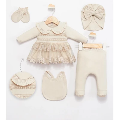 Almini  Baby Mini Princess 5’li Hastane Çıkışı Seti (0-3 Ay)