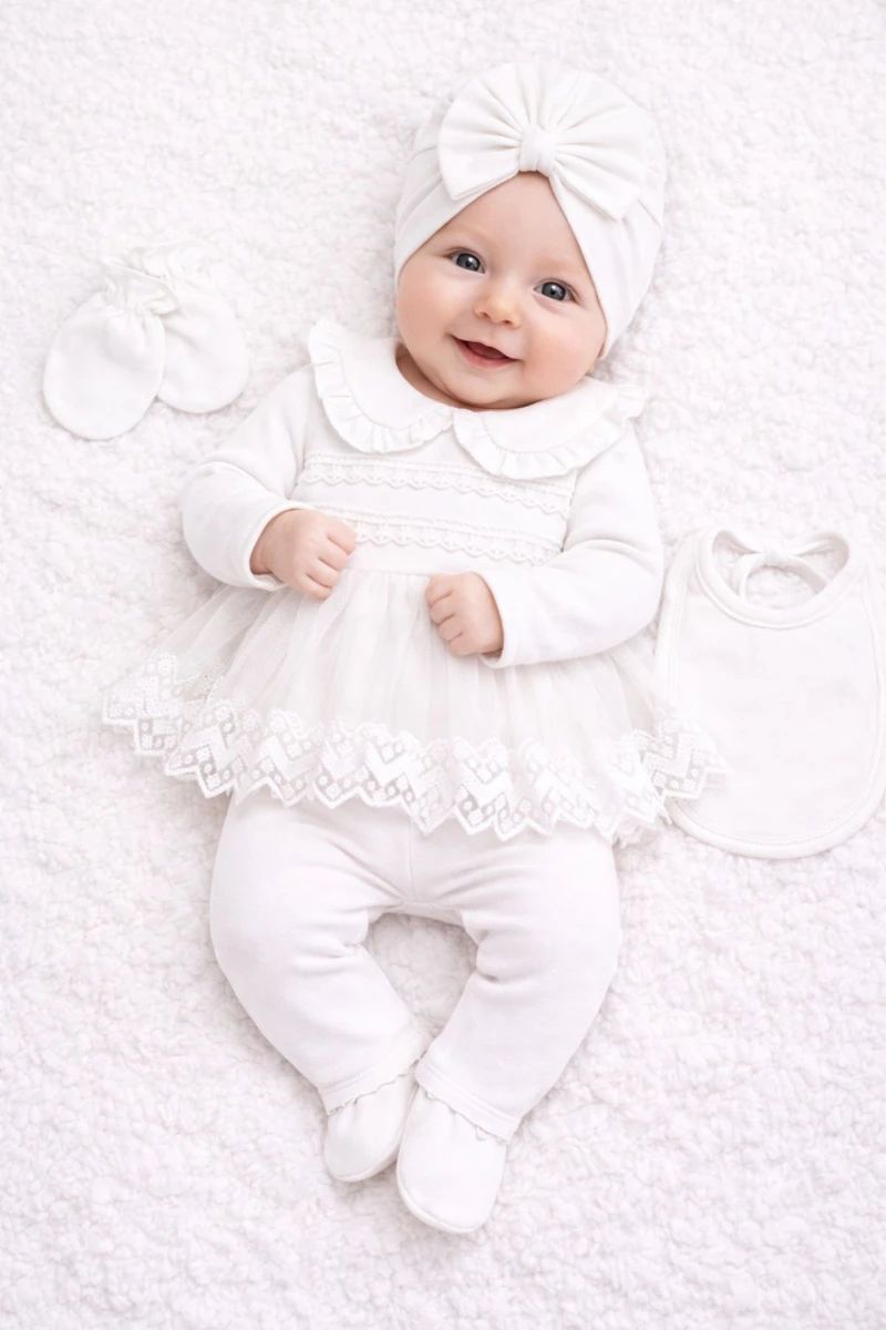 Almini  Baby Mini Princess 5’li Hastane Çıkışı Seti (0-3 Ay)