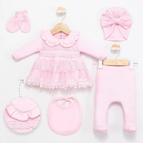Almini  Baby Mini Princess 5’li Hastane Çıkışı Seti (0-3 Ay)