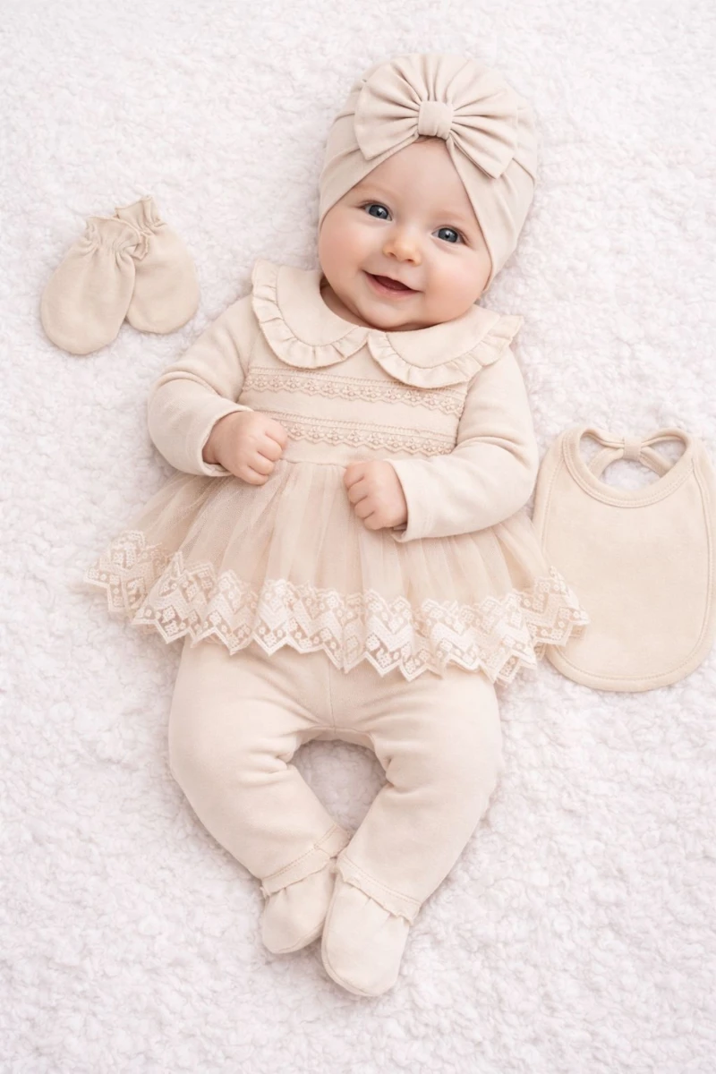 Almini  Baby Mini Princess 5’li Hastane Çıkışı Seti (0-3 Ay)